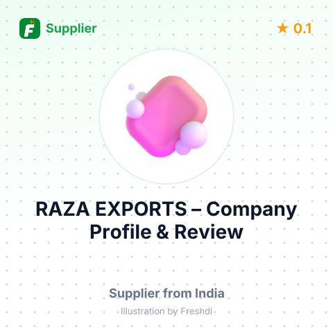 RAZA EXPORTS – summary card, no photo uploaded yet