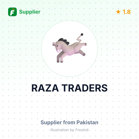 RAZA TRADERS – summary card, no photo uploaded yet