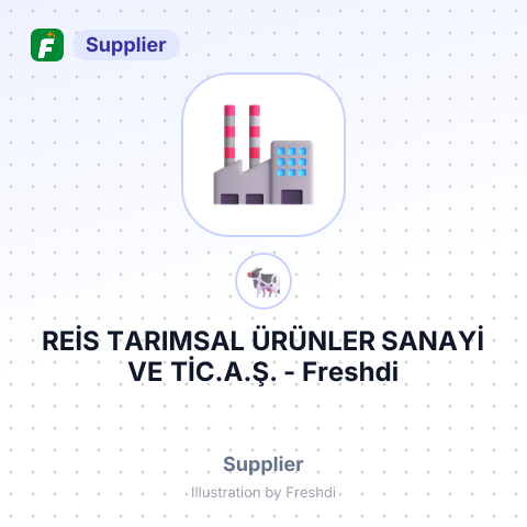 REİS TARIMSAL ÜRÜNLER SANAYİ VE TİC.A.Ş. – summary card, no photo uploaded yet