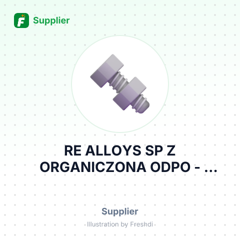 RE ALLOYS SP Z ORGANICZONA ODPO – summary card, no photo uploaded yet