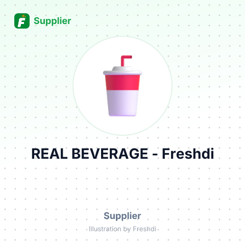 REAL BEVERAGE – summary card, no photo uploaded yet