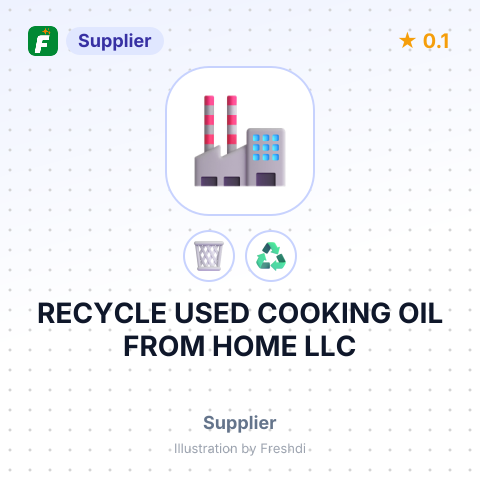 RECYCLE USED COOKING OIL FROM HOME, LLC – summary card, no photo uploaded yet