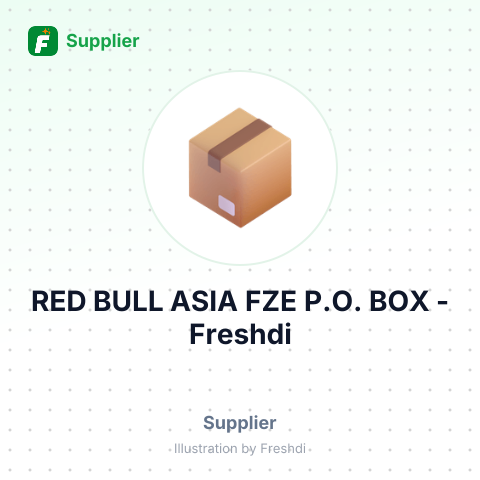 RED BULL ASIA FZE P.O. BOX – summary card, no photo uploaded yet