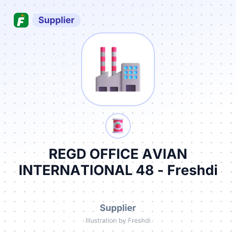 REGD OFFICE AVIAN INTERNATIONAL 48 – summary card, no photo uploaded yet