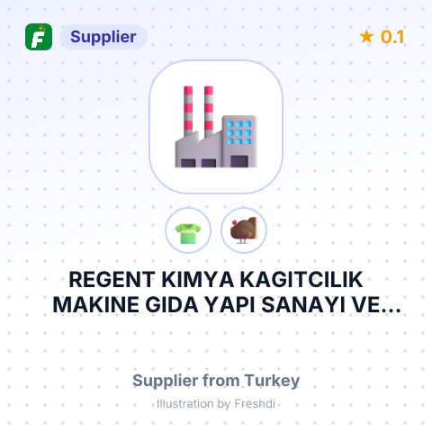 REGENT KIMYA KAGITCILIK MAKINE GIDA YAPI SANAYI VE TICARET ANONIM SIRKETI – summary card, no photo uploaded yet