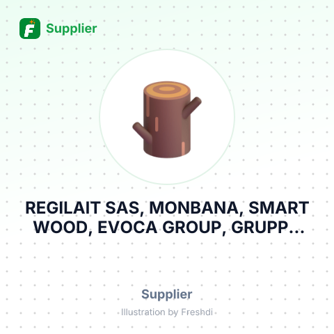 REGILAIT SAS, MONBANA, SMART WOOD, EVOCA GROUP, GRUPPO GIMOKA SRL – summary card, no photo uploaded yet