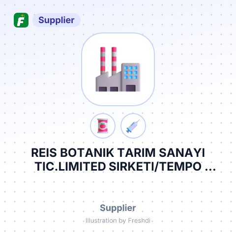 REIS BOTANIK TARIM SANAYI TIC.LIMITED SIRKETI/TEMPO TARIM MOBILYA TEKSTILL MEDICAL – summary card, no photo uploaded yet