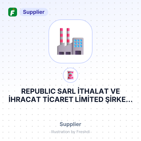 REPUBLIC SARL İTHALAT VE İHRACAT TİCARET LİMİTED ŞİRKETİ – summary card, no photo uploaded yet