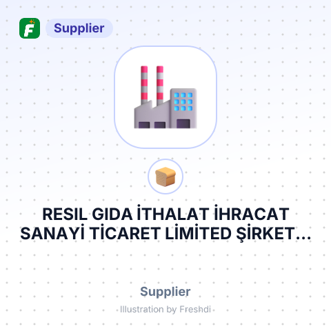 RESIL GIDA İTHALAT İHRACAT SANAYİ TİCARET LİMİTED ŞİRKETİ – summary card, no photo uploaded yet