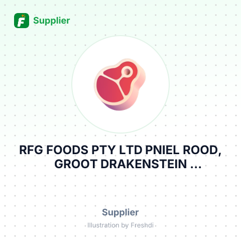 RFG FOODS PTY LTD PNIEL ROOD, GROOT DRAKENSTEIN JOHANESSBURG, SOUTH AFRICA – summary card, no photo uploaded yet