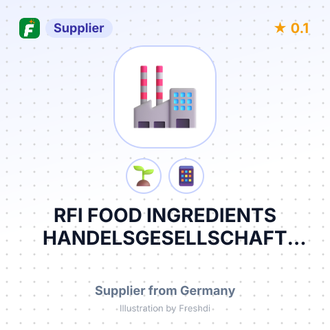 RFI FOOD INGREDIENTS HANDELSGESELLSCHAFT MBH – summary card, no photo uploaded yet