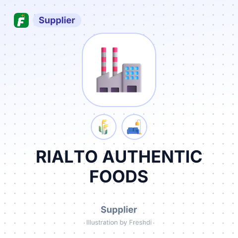 RIALTO AUTHENTIC FOODS – summary card, no photo uploaded yet