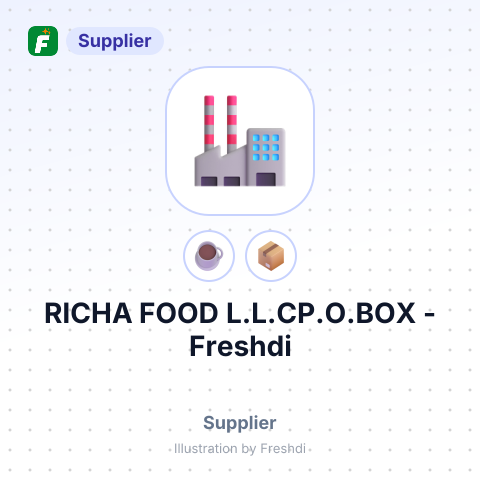 RICHA FOOD L.L.CP.O.BOX – summary card, no photo uploaded yet
