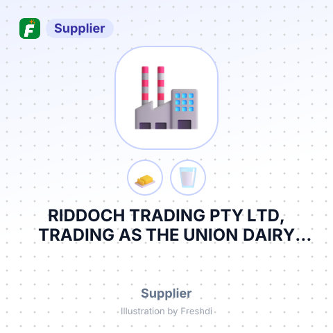 RIDDOCH TRADING PTY LTD, TRADING AS THE UNION DAIRY COMPPANY, – summary card, no photo uploaded yet