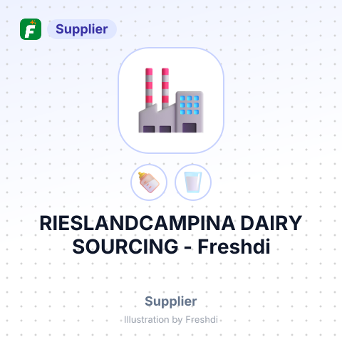 RIESLANDCAMPINA DAIRY SOURCING – summary card, no photo uploaded yet