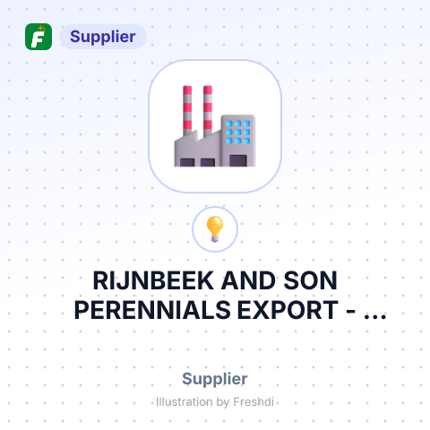 RIJNBEEK AND SON PERENNIALS EXPORT – summary card, no photo uploaded yet