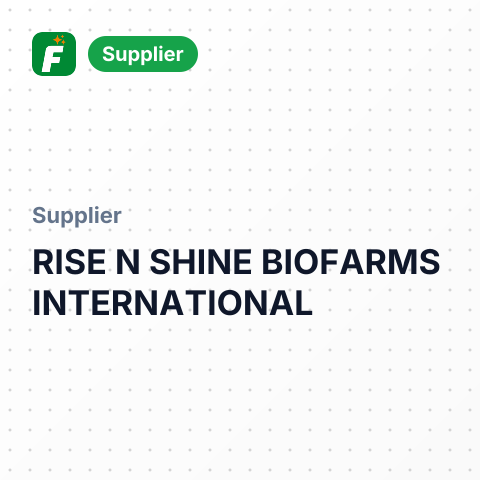 RISE N SHINE BIOFARMS INTERNATIONAL – summary card, no photo uploaded yet