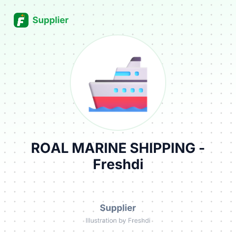 ROAL MARINE SHIPPING – summary card, no photo uploaded yet