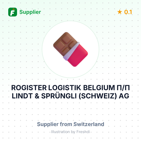 ROGISTER LOGISTIK BELGIUM П/П LINDT & SPRÜNGLI (SCHWEIZ) AG – summary card, no photo uploaded yet