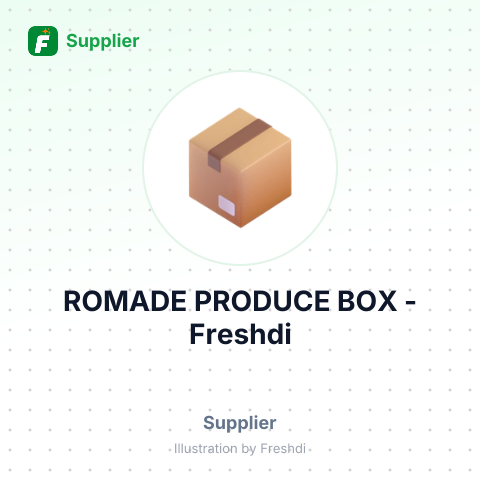 ROMADE PRODUCE BOX – summary card, no photo uploaded yet