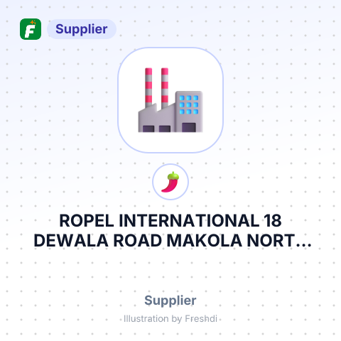 ROPEL INTERNATIONAL 18 DEWALA ROAD MAKOLA NORTH MAKOLA EXPORTS ONLY TSO -VAT DDC RMU ORDER – summary card, no photo uploaded yet