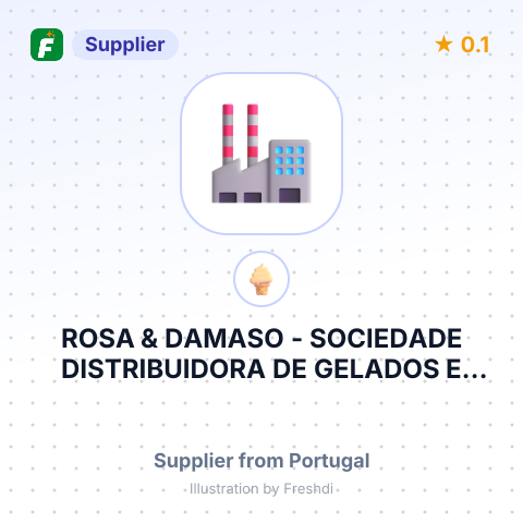 ROSA & DAMASO - SOCIEDADE DISTRIBUIDORA DE GELADOS E PRODUTOS CONGELADOS, LDA – summary card, no photo uploaded yet