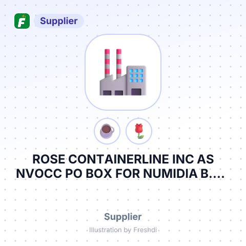 ROSE CONTAINERLINE INC AS NVOCC PO BOX FOR NUMIDIA B.V – summary card, no photo uploaded yet