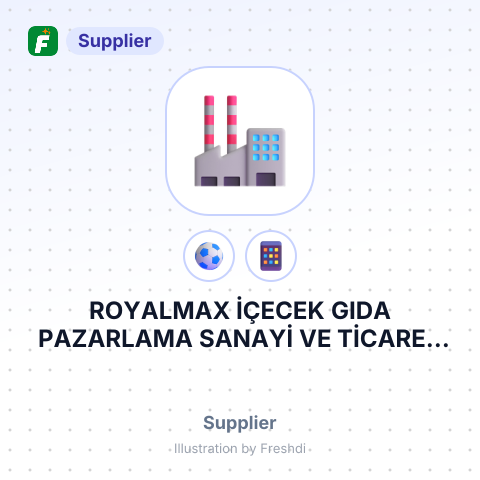 ROYALMAX İÇECEK GIDA PAZARLAMA SANAYİ VE TİCARET LİMİTED ŞİRKETİ – summary card, no photo uploaded yet