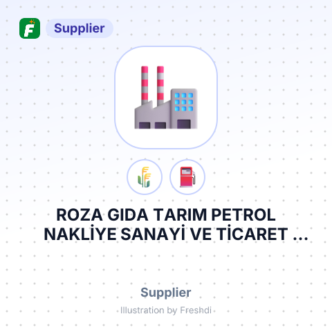 ROZA GIDA TARIM PETROL NAKLİYE SANAYİ VE TİCARET LİMİTED ŞİRKETİ – summary card, no photo uploaded yet