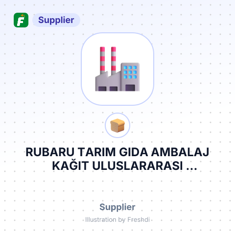 RUBARU TARIM GIDA AMBALAJ KAĞIT ULUSLARARASI TAŞIMACILIK TURİZM İNŞAAT SANAYİ VE TİCARET LİMİTED ŞİRKETİ – summary card, no photo uploaded yet