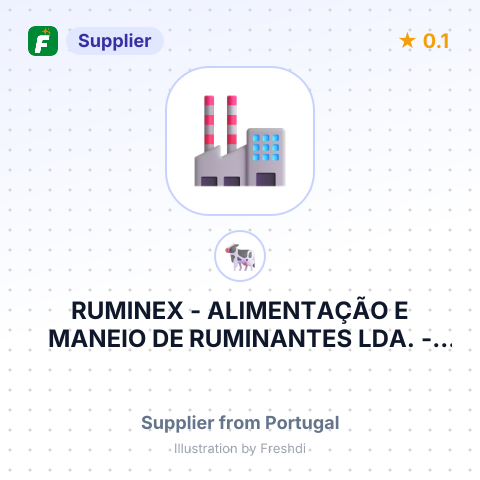 RUMINEX - ALIMENTAÇÃO E MANEIO DE RUMINANTES LDA. – summary card, no photo uploaded yet