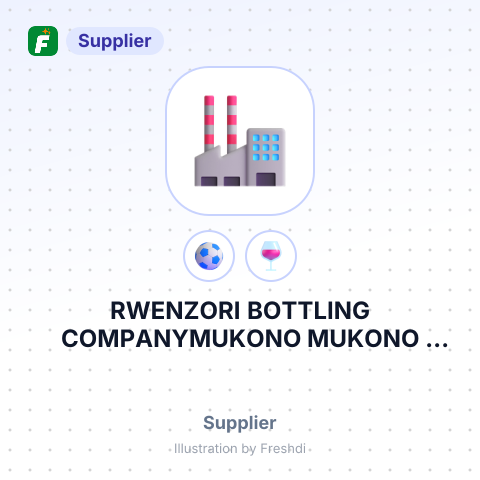 RWENZORI BOTTLING COMPANYMUKONO MUKONO MUNICIPALITY GOMA DIVISIONNAMAVEMUKONO508 – summary card, no photo uploaded yet