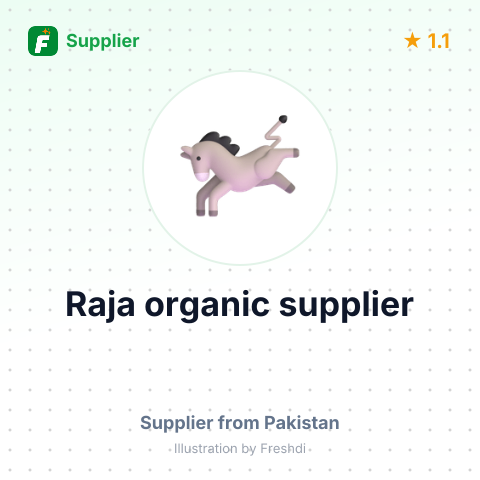 Raja organic supplier  – summary card, no photo uploaded yet