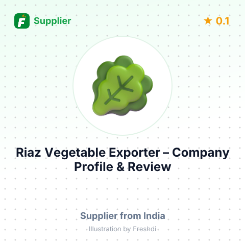 Riaz Vegetable Exporter – summary card, no photo uploaded yet