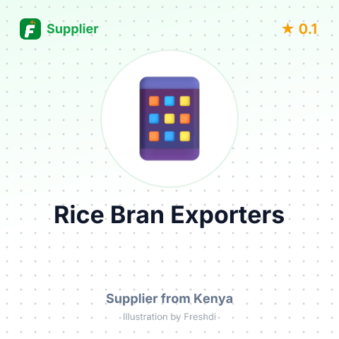 Rice Bran Exporters  – summary card, no photo uploaded yet