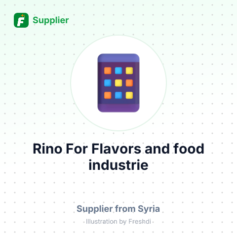 Rino For Flavors and food industrie – summary card, no photo uploaded yet