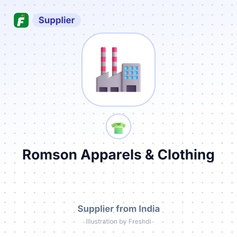 Romson Apparels & Clothing – summary card, no photo uploaded yet