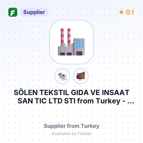 SÖLEN TEKSTIL GIDA VE INSAAT SAN TIC LTD STI – summary card, no photo uploaded yet