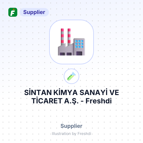 SİNTAN KİMYA SANAYİ VE TİCARET A.Ş. – summary card, no photo uploaded yet