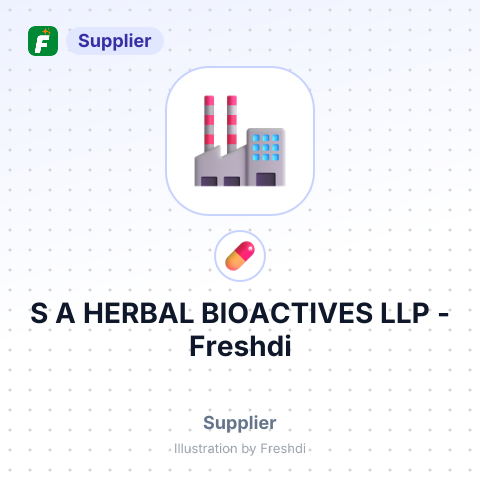 S A HERBAL BIOACTIVES LLP – summary card, no photo uploaded yet