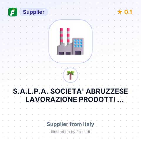 S.A.L.P.A. SOCIETA' ABRUZZESE LAVORAZIONE PRODOTTI AGRICOLI - SOCIETA' – summary card, no photo uploaded yet