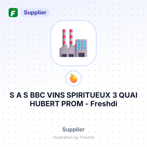 S A S BBC VINS SPIRITUEUX 3 QUAI HUBERT PROM – summary card, no photo uploaded yet