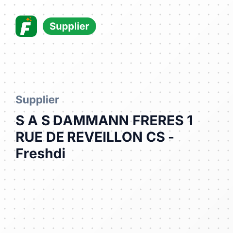 S A S DAMMANN FRERES 1 RUE DE REVEILLON CS – summary card, no photo uploaded yet