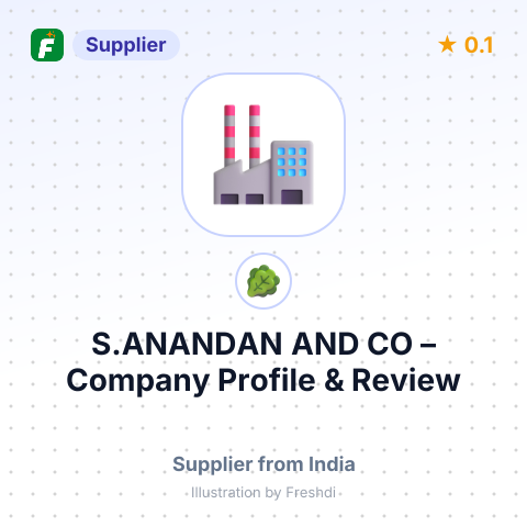 S.ANANDAN AND CO – summary card, no photo uploaded yet