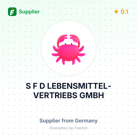 S F D LEBENSMITTEL-VERTRIEBS GMBH – summary card, no photo uploaded yet