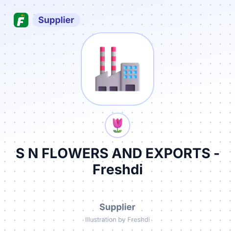 S N FLOWERS AND EXPORTS – summary card, no photo uploaded yet