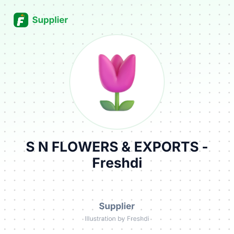 S N FLOWERS & EXPORTS – summary card, no photo uploaded yet