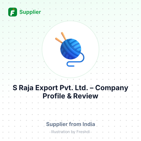 S Raja Export Pvt. Ltd. – summary card, no photo uploaded yet