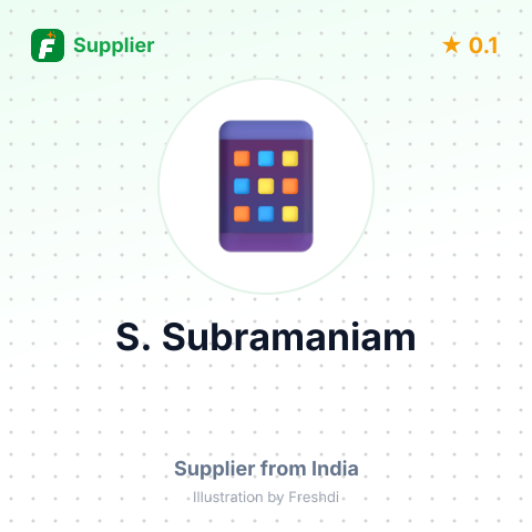 S. Subramaniam  – summary card, no photo uploaded yet