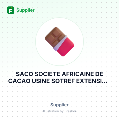 SACO SOCIETE AFRICAINE DE CACAO USINE SOTREF EXTENSION ROUTE D AB – summary card, no photo uploaded yet
